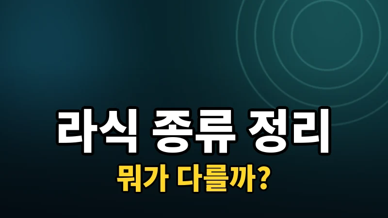 라식 종류 정리 — 웨이브프론트 등 방식 차이